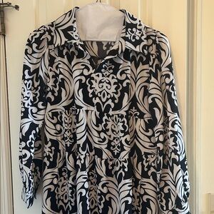 Umgee Elegant Black and White Floral Maxi Dress